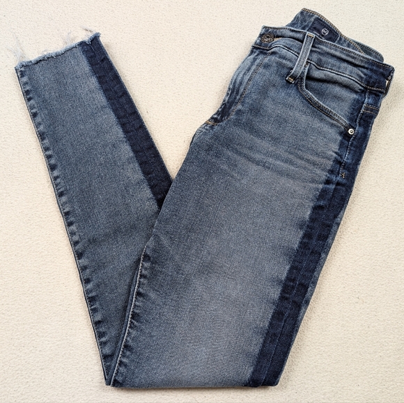 AG Adriano Goldschmied Farrah Skinny Ankle High Rise Medium Wash 26R Raw Hem - Picture 1 of 16